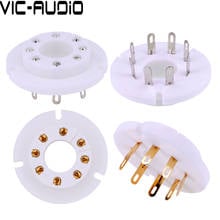 Soquete de tubo de cerâmica fu50r, tubo de elétron de 8 pinos para ufo 5z8p 5z9p, amplificador de tubo de vácuo hifi diy, com 10 peças 2024 - compre barato