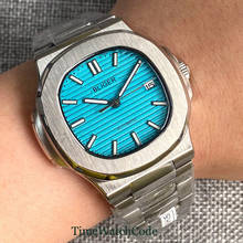 Мужские автоматические наручные часы Bliger, 40 мм, Miyota 8215, сапфировое стекло, водонепроницаемые, светящиеся, с синим стрелочным циферблатом, SS браслет 2024 - купить недорого