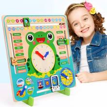 Деревянные погодные часы, календарь, Когнитивная игрушка для детей, обучающая игрушка для детей, дошкольные учебные пособия, познание времени 2024 - купить недорого