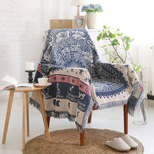 Cobertor nórdico moderno com letras para sofá, malha com fios jacquard, cobertor com borla, casual para viagem, capa têxtil para casa 2024 - compre barato