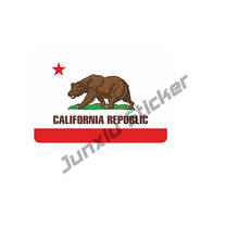 Car Sticker Waterproof California Flag Bumper Tool Box Door Helmet Guitar Laptop Truck Scratch-Proof Car Accessories KK13*9cm 2024 - buy cheap
