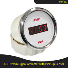 New KUS 52mm Boat Ammeter Marine AMP Meter +/-50/80/150A Current Shunt Pick-up 12V/24V with Red/Yellow available Backlight 2024 - buy cheap