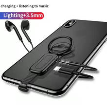 2 IN 1 Audio Headphone Charging Dual Adapter Splitter For iPhone XR XS X 7 8 Plus For 3.5mm Jack to AUX Earphone Cable Connector 2024 - buy cheap