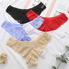 Women Low-Rise G-string Lingerie Panties Lace Women's Lace Underwear Translucent Solid Color Sexy Soft Comfortable Thong 2024 - buy cheap