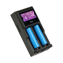 Комплект из 2 предметов Смарт USB Батарея Зарядное устройство Li-Ion 26650 18650 18500 18350 14500 литиевая батарея Зарядное устройство, AA, AAA, SC C никель-металл-гидридных и никель-кадмиевых типов аккумуляторов Зарядное устройство ЖК-дисплей 2024 - купить недорого