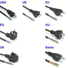 Cable de alimentación para enchufes eléctricos, Cable de alimentación de la UE, 1,5 m, 0,75 mm2, Cable cableado, CEE 7/7 Schuko, reflector LED al vacío 2024 - compra barato