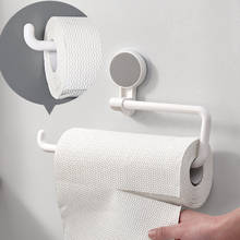 Acessórios da cozinha suporte de armazenamento a vácuo otário papel toalheiro adesivo toalha do banheiro prateleira parede pendurado rolo rack de papel 2024 - compre barato