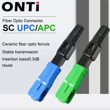 ONTi FTTH-conector rápido de fibra óptica, adaptador de fibra óptica SC APC de modo único SC UPC, montaje de campo rápido 2024 - compra barato