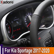 Capa para painel de controle central, acessórios automotivos para kia sportage 2017 e 2018 abs, fosco 2024 - compre barato