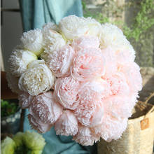 5 Heads Artificial Peony Flowers Bridal Bouquet DIY Silk flower Artificial flower Bouquet For Home Wedding Decoration 2024 - buy cheap