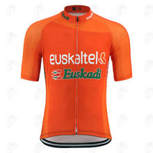 EUSKADI - Euskaltel Pro Bicycle Team Orange Short Sleeve Cycling Jersey Road Race Bike Clothing Maillot Ciclismo Hombre MTB Wear 2024 - buy cheap