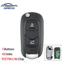 QWMEND 3 Buttons Car Remote Key for Opel Vauxhall Astra K 2015 2016 2017 Smart Car Key PCF7961 Chip ID46 433Mhz for Vauxhall Key 2024 - buy cheap