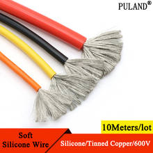 10Meters/Lot Heat-resistant Soft Electrical Silicone Wire Cable 8 10 12 14 16 18 20 22 24 26 28 30 AWG 5M Red and 5M Black Color 2024 - buy cheap