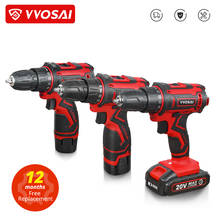 VVOSAI 12V 16V 20V Cordless Drill Electric Screwdriver Mini Wireless Power Driver DC Lithium-Ion Battery 3/8-Inch 2024 - buy cheap