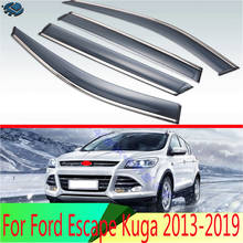 Для Ford Escape Kuga 2013-2019 пластиковый Наружный козырек вентиляционные оттенки окна Защита от солнца и дождя дефлектор 4 шт 2024 - купить недорого