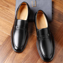 New Fashion Leather Shoes Men Footwear Flat Mens Casual Shoes Black Brand Male Footwear Slip-on Man Business Shoes A2766 2024 - buy cheap