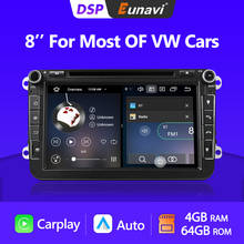 Eunavi 2 Din Android автомобильный Радио DVD мультимедийный плеер для VW Golf Polo Tiguan Passat b7 b6 Seat Amarok Skoda Octavia Carplay DSP 2024 - купить недорого