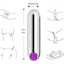 Vibrador clítoris y G-Spot estimulador de pezón masajeador de vibración bala Vibe orgasmo consolador para Vagina para viajes USB recargable 2024 - compra barato