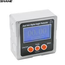 SHAHE Dual axis Digital Inclinometer with 3-sides magnets Aluminum Alloy Bevel Box Electronic Protractor Digital Angle Gauge 2024 - buy cheap