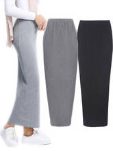 Turkey Muslim Long Pencil Skirt Cotton Maxi Islamic Bodycon Middle East Dubai Women High Waist Slim Long Skirts Islam Indonesian 2024 - buy cheap