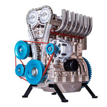 Mini carro de metal montar motor de quatro cilindros em linha, modelo de brinquedo para adultos 2024 - compre barato
