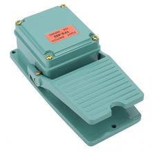 Interruptor momentâneo do pedal do controlador de pé ac 250v 15a 1no 1nc de alumínio antiderrapante interruptor de pedal de pé de potência elétrica TFS-402