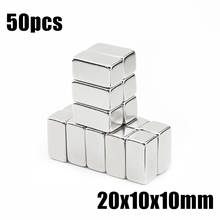 50pcs 20x10x10mm Neodymium Magnet 20*10*10 mm N35 NdFeB Block Super Powerful Strong Permanent Magnetic imanes Block 2024 - buy cheap