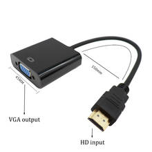 Переходник HDMI/VGA, 1080P, штекер-гнездо, со встроенным видеочипом HD для PS4, XBOX HDTV 2024 - купить недорого
