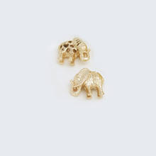(1584)4PCS 17x17MM 24K Champagne Gold Color Plated Brass Elephant Charms Pendants Pendants High Quality Diy Jewelry Accessories 2024 - buy cheap