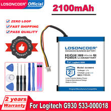 LOSONCOER-Batería de L-LY11 para auriculares de videojuegos, 2100mAh, 533-000018, F12440097, para Logitech G930, G930, 533-000074 F540 MX Revolution 2024 - compra barato