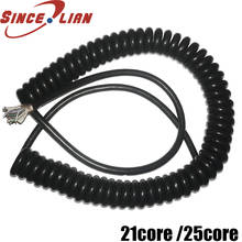 Cable espiral de resorte de 3 núcleos, Cable en espiral cuadrado 0,7, 2,5 m