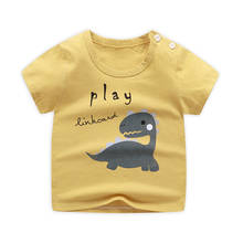 9m-6Y Children's T shirt boys t-shirt Baby Clothing Little boy Summer shirt Tees Designer Cotton Cartoon Dinosaur brand 2024 - купить недорого