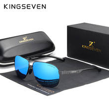 KINGSEVEN 2022 Брендовые мужские алюминиевые солнцезащитные очки поляризованные UV400 зеркальные Мужские солнцезащитные очки для женщин и мужчин Oculos de sol 2024 - купить недорого