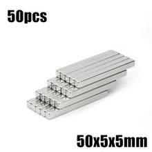 50pcs 50x5x5mm Super Powerful Strong Rare Earth Block NdFeB Magnet Neodymium N35 Magnets 50*5*5mm 2024 - buy cheap