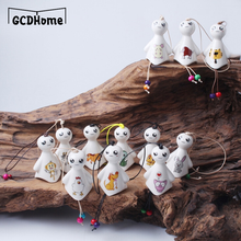Sunny Dolls Pendant Ceramic Wind Chimes Ceramic Windchimes Wind Chimes Car Ornament Hanging Miniature Home Decoration Figurine 2024 - compre barato