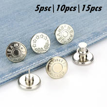 17mm Detachable Retro Metal Buttons Snap Fastener Pants Pin for Jeans Retractable Button Sewing-Free Buckles Perfect Fit Reduce 2024 - buy cheap