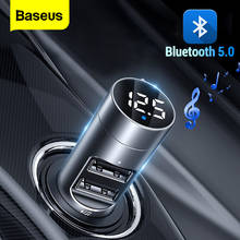 Baseus FM Transmitter Car Wireless Bluetooth 5.0 FM Radio Modulator Car Kit 3.1A USB Car Charger Handsfree Aux Audio MP3 Player 2024 - купить недорого