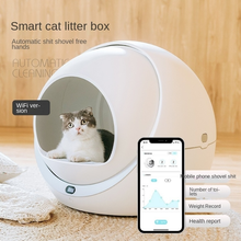 Автоматический лоток для кошачьего туалета, умный самоочищающийся лоток для кошачьего туалета, закрытый умывальник для домашних животных 2024 - купить недорого