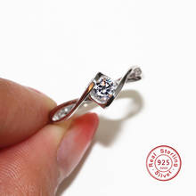 Классический женский циркониевый Кристалл ААА, бесконечное кольцо серебряного цвета, кольцо на палец, обещающее помолвку, кольца для женщин 2024 - купить недорого