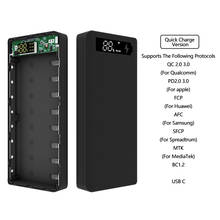 Caja de batería de carga rápida para teléfono móvil, carcasa de almacenamiento con soporte de batería 18650, USB Dual 8x18650, para IPhone y Huawei 2024 - compra barato