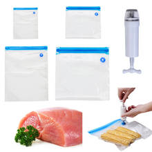 Bolsa de compresión al vacío reutilizable para alimentos, Mini bolsa transparente a prueba de fugas, de plástico retráctil, organizador de cocina 2024 - compra barato