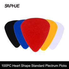 100PC Standard Guitar Pick Plectrum Pick Heart Shape Mix Color ABS Guitar Pick 0.5mm 2024 - buy cheap
