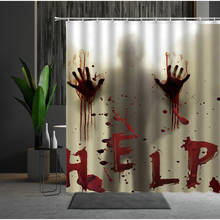 Very Scary Blood Handprint Shower Curtains Bathroom Fabric Bath Curtain Waterproof Cloth Curtain Home Decoration Multiple Size 2024 - buy cheap