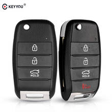 KEYYOU 3/4 Button Flip Folding Remote Key Case Shell for KIA K2 K3 K5 Carens Cerato Forte K2 K3 K5 Car Fob Cover Housing 2024 - buy cheap