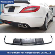 for Mercedes-benz Cls Class W218 Amg Style Cls300 2012+ Carbon Fiber Rear Bumper Lip Spoiler Rear Diffuser 2024 - buy cheap