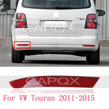Capqx refletor de luz de freio traseira, para vw touran 2011 2012 2013 2014 2015, refletor de luz de neblina traseira, luz de advertência 2024 - compre barato