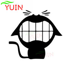 Car Sticker Big Mouth Smile Cat Cartoon Decal Creative Auto Accessories PVC Body Decoration Waterproof Anti-ultraviolet Decals 2024 - buy cheap