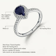 Gem's Ballet 1.29Ct Natural Blue Sapphire Gemstone Ring For Women 925 Sterling Silver Classic Wedding Rings Fine Jewelry 2024 - buy cheap
