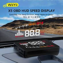 WIIYII 2021 X5 OBD2 Head-Up Display Speedometer Windshield Projector RPM Speed Alarm Car EU OBD HUD Display Auto Electronic 2024 - buy cheap