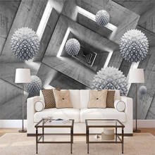 Custom Retro Nostalgic 3D Space Industrial Style Cement Wall Background Photo Wall Paper 3D Modern Abstract Mural Wallpaper 3D 2024 - buy cheap